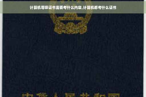计算机等级证书需要考什么内容,计算机都考什么证书