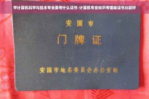 学计算机科学与技术专业要考什么证书-计算机专业知识考哪些证书比较好
