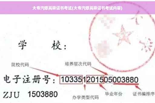 大专汽修高级证书考试(大专汽修高级证书考试内容) 大专汽修高级证书考试(大专汽修高级证书考试内容)