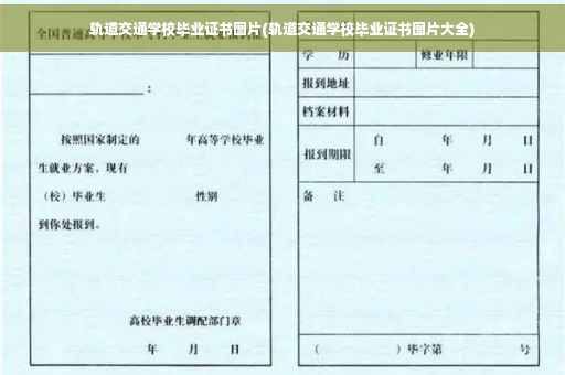 轨道交通学校毕业证书图片(轨道交通学校毕业证书图片大全)