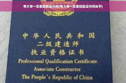 考大专一定要技能证书吗(考大专一定要技能证书吗知乎)