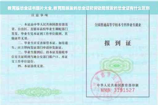 教育版毕业证书图片大全,教育局颁发的毕业证和劳动局颁发的毕业证有什么区别