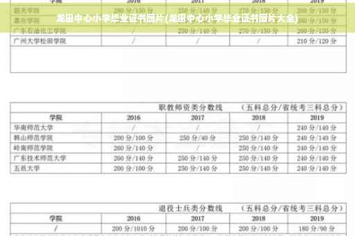 龙田中心小学毕业证书图片(龙田中心小学毕业证书图片大全)
