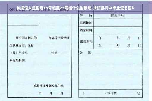 扶绥恒大童悦府15号楼至25号楼什么时候建,扶绥县高中毕业证书图片