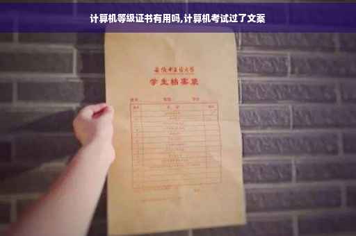 计算机等级证书有用吗,计算机考试过了文案