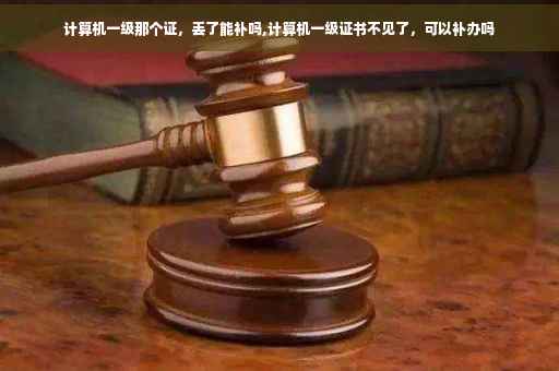计算机一级那个证，丢了能补吗,计算机一级证书不见了，可以补办吗