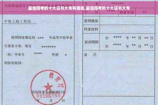 最值得考的十大证书大专有哪些,最值得考的十大证书大专