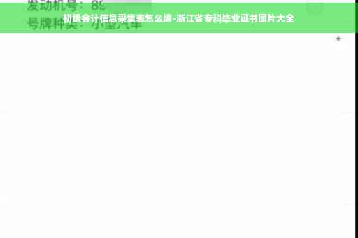 初级会计信息采集表怎么填-浙江省专科毕业证书图片大全