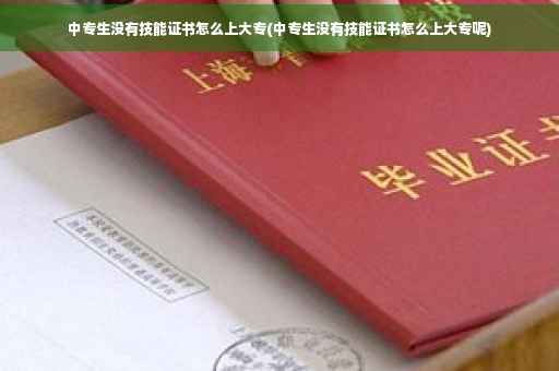 中专生没有技能证书怎么上大专(中专生没有技能证书怎么上大专呢)