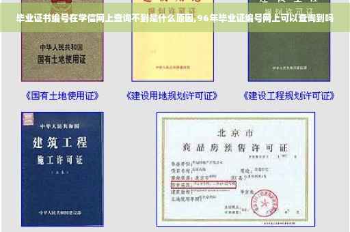 毕业证书编号在学信网上查询不到是什么原因,96年毕业证编号网上可以查询到吗