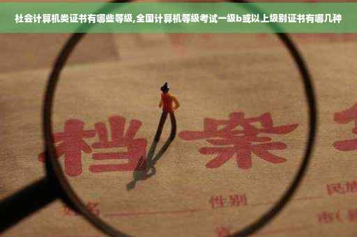 社会计算机类证书有哪些等级,全国计算机等级考试一级b或以上级别证书有哪几种 社会计算机类证书有哪些等级,全国计算机等级考试一级b或以上级别证书有哪几种