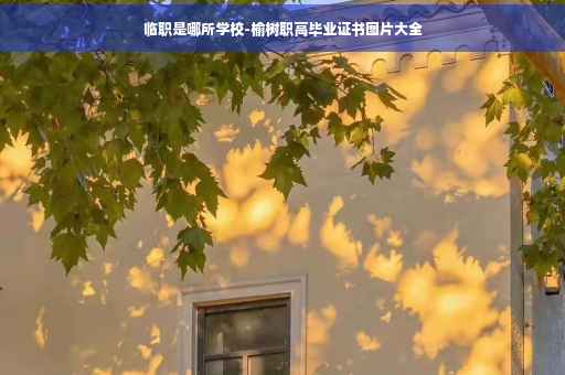 临职是哪所学校-榆树职高毕业证书图片大全