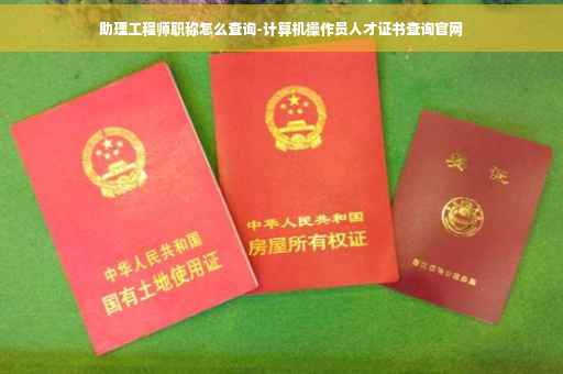助理工程师职称怎么查询-计算机操作员人才证书查询官网