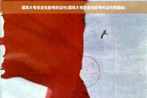 建筑大专毕业生能考的证书(建筑大专毕业生能考的证书有哪些)