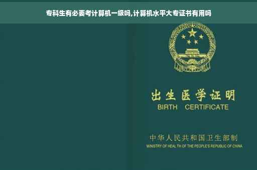 专科生有必要考计算机一级吗,计算机水平大专证书有用吗