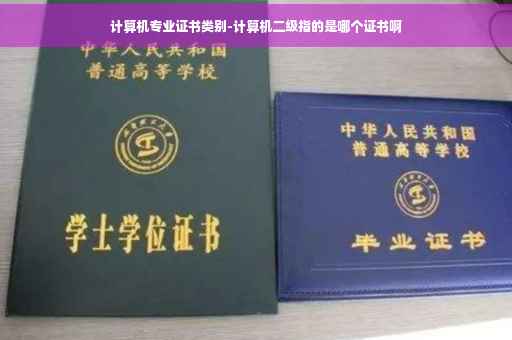 计算机专业证书类别-计算机二级指的是哪个证书啊