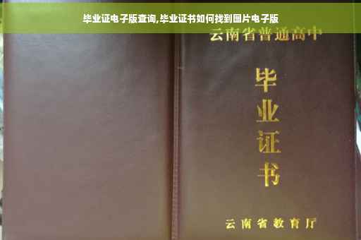 毕业证电子版查询,毕业证书如何找到图片电子版