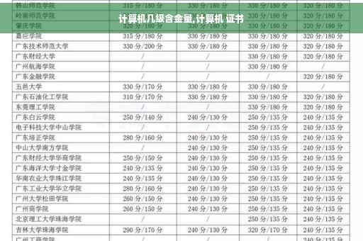 计算机几级含金量,计算机 证书