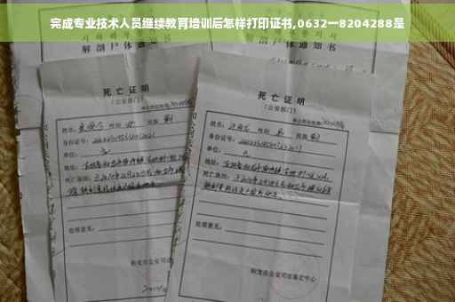 完成专业技术人员继续教育培训后怎样打印证书,0632一8204288是