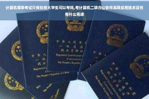 计算机等级考试只有在校大学生可以考吗,考计算机二级办公软件高级应用技术证书有什么用途