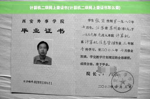 计算机二级网上查证书(计算机二级网上查证书怎么查)