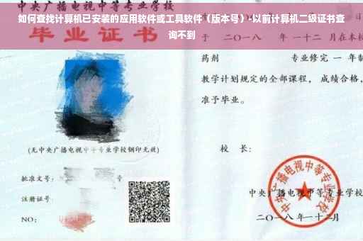 如何查找计算机已安装的应用软件或工具软件（版本号）-以前计算机二级证书查询不到