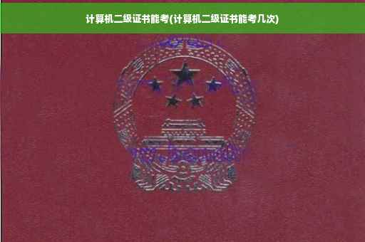 计算机二级证书能考(计算机二级证书能考几次)