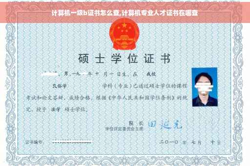计算机一级b证书怎么查,计算机专业人才证书在哪查