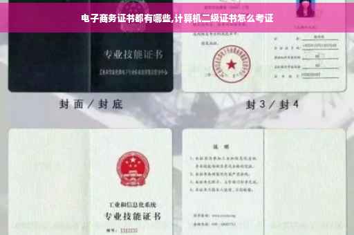 电子商务证书都有哪些,计算机二级证书怎么考证