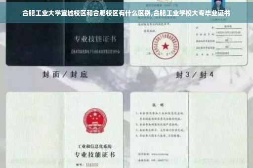 合肥工业大学宣城校区和合肥校区有什么区别,合肥工业学校大专毕业证书