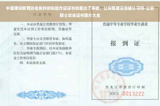 中国建设教育协会发的挖机操作证证书如果出了事故，公安局查证会被认可吗-公安硕士毕业证书图片大全