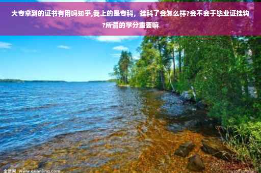 大专拿到的证书有用吗知乎,我上的是专科，挂科了会怎么样?会不会于毕业证挂钩?所谓的学分重要嘛