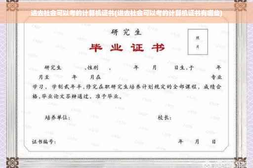 进去社会可以考的计算机证书(进去社会可以考的计算机证书有哪些)