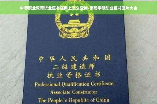 中等职业教育毕业证书在网上怎么查询-南粤学院毕业证书图片大全