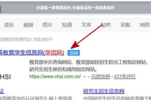 计算机一级等级划分,计算机证书一级优秀良好