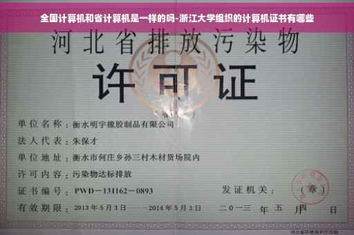 全国计算机和省计算机是一样的吗-浙江大学组织的计算机证书有哪些