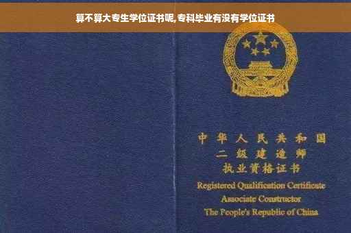 算不算大专生学位证书呢,专科毕业有没有学位证书