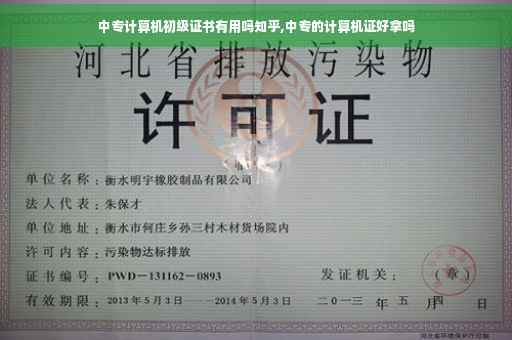 中专计算机初级证书有用吗知乎,中专的计算机证好拿吗