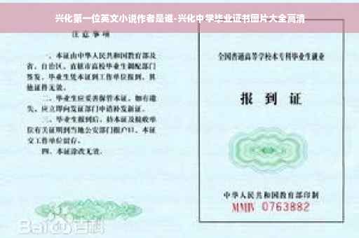 兴化第一位英文小说作者是谁-兴化中学毕业证书图片大全高清