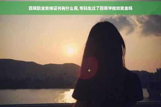 四级职业资格证书有什么用,专科生过了四级学校给奖金吗
