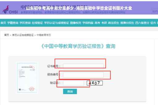 山东初中考高中总分是多少-海阳实验中学毕业证书图片大全