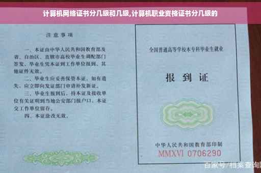 计算机网络证书分几级和几级,计算机职业资格证书分几级的