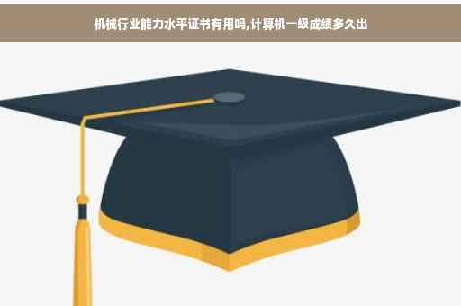 机械行业能力水平证书有用吗,计算机一级成绩多久出