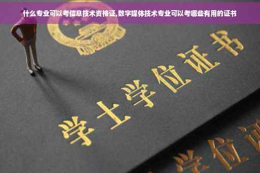 什么专业可以考信息技术资格证,数字媒体技术专业可以考哪些有用的证书