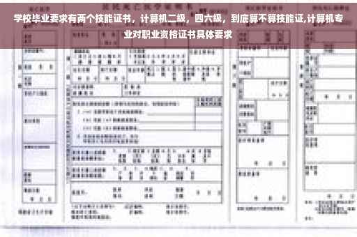 学校毕业要求有两个技能证书，计算机二级，四六级，到底算不算技能证,计算机专业对职业资格证书具体要求