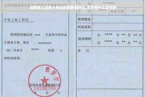 高级技工证和大专证的区别是什么,大专考什么证书好