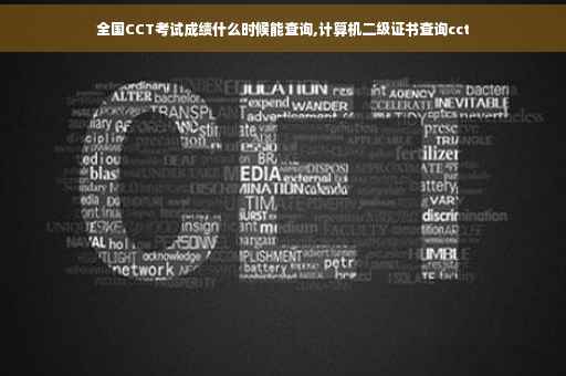 全国CCT考试成绩什么时候能查询,计算机二级证书查询cct