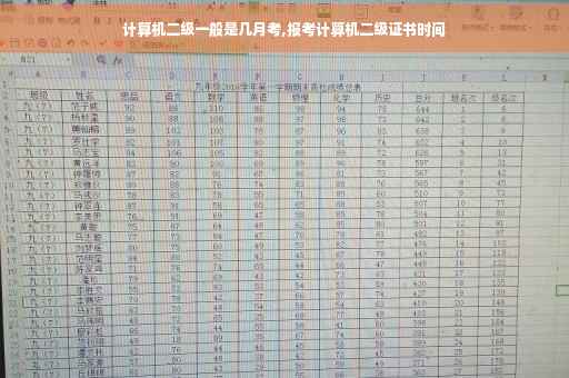 计算机二级一般是几月考,报考计算机二级证书时间
