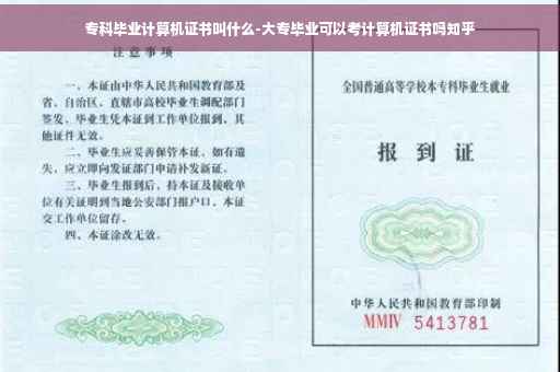 专科毕业计算机证书叫什么-大专毕业可以考计算机证书吗知乎