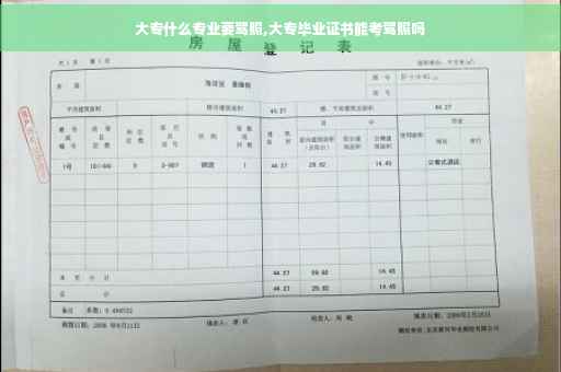 大专什么专业要驾照,大专毕业证书能考驾照吗